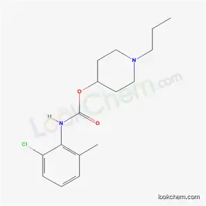 Molecular Structure of 33531-32-7 (2-Chloro-6-methylcarbanilic acid 1-propyl-4-piperidinyl ester)