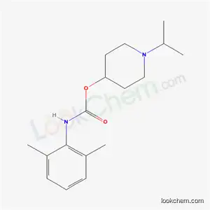 Molecular Structure of 33531-36-1 (2,6-Dimethylcarbanilic acid 1-isopropyl-4-piperidinyl ester)