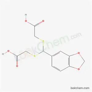 Acetic acid, 2,2'-(piperonylidenedithio)DI-