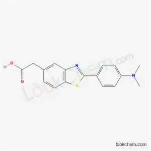 Molecular Structure of 36774-73-9 (2-[4-(Dimethylamino)phenyl]-5-benzothiazoleacetic acid)