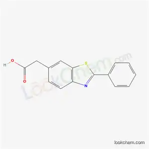 Molecular Structure of 36782-39-5 (2-Phenyl-6-benzothiazoleacetic acid)