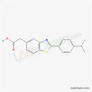 Molecular Structure of 36782-45-3 (2-(4-Isopropylphenyl)-5-benzothiazoleacetic acid)