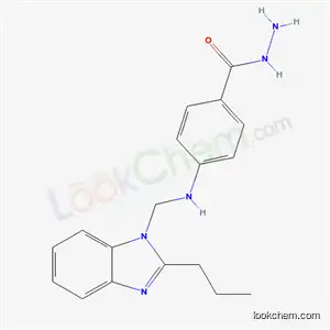 Molecular Structure of 36841-34-6 (p-[[(2-Propyl-1H-benzimidazol-1-yl)methyl]amino]benzohydrazide)