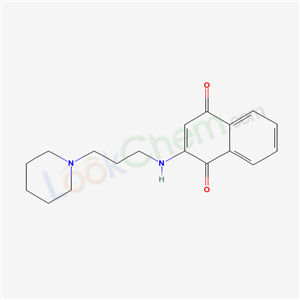1,4-NAPHTHOQUINONE, 2-(3-PIPERIDINOPROPYL)AMINO- cas  38528-39-1