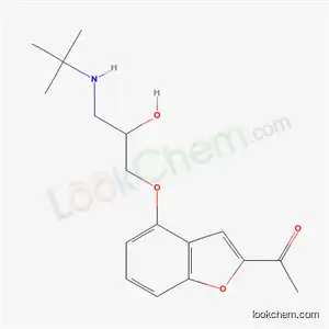 Molecular Structure of 39543-84-5 (1-[4-[3-(tert-Butylamino)-2-hydroxypropoxy]2-benzofuranyl]ethanone)