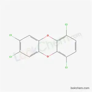 Molecular Structure of 40581-94-0 (1,4,7,8-Tetrachlorodibenzo[1,4]dioxin)