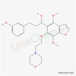 4,7-ジメトキシ-α-[2-(3-ヒドロキシフェニル)エチル]-6-[2-(4-モルホリニル)エトキシ]-5-ベンゾフランメタノール