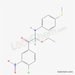 Molecular Structure of 42069-72-7 (1-(4-chloro-3-nitrophenyl)-2-ethoxy-2-{[4-(methylsulfanyl)phenyl]amino}ethanone)