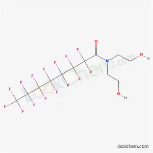 Molecular Structure of 42268-97-3 (2,2,3,3,4,4,5,5,6,6,7,7,8,8,8-pentadecafluoro-N,N-bis(2-hydroxyethyl)octanamide)