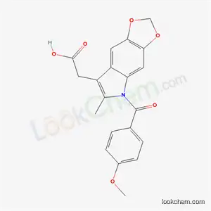 Molecular Structure of 50332-05-3 (5-(p-Anisoyl)-6-methyl-5H-1,3-dioxolo[4,5-f]indole-7-acetic acid)