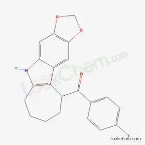 5,6,7,8,9,10-ヘキサヒドロ-5-(p-フルオロベンゾイル)シクロヘプタ[b]-1,3-ジオキソロ[4,5-f]インドール