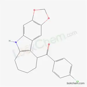 5,6,7,8,9,10-ヘキサヒドロ-5-(p-クロロベンゾイル)シクロヘプタ[b]-1,3-ジオキソロ[4,5-f]インドール