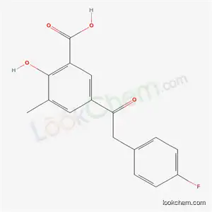 5-[(4-フルオロフェニル)アセチル]-2-ヒドロキシ-3-メチル安息香酸