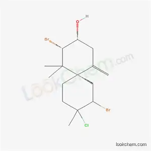 Molecular Structure of 185215-99-0 ((2S,3R,6S)-2,8-dibromo-9-chloro-1,1,9-trimethyl-5-methylidenespiro[5.5]undecan-3-ol)