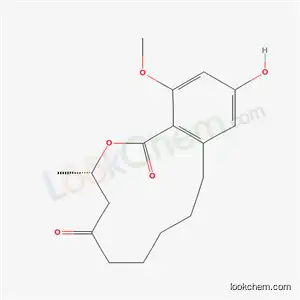 Molecular Structure of 215094-20-5 ((9S)-15-hydroxy-13-methoxy-9-methyl-10-oxabicyclo[10.4.0]hexadeca-1(12),13,15-triene-7,11-dione)