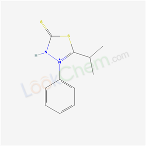 3-phenyl-2-propan-2-yl-1-thia-4-aza-3-azoniacyclopent-2-ene-5-thione cas  18266-72-3