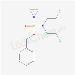 Phosphonamidic acid, P-1-aziridinyl-N,N-bis (2-chloroethyl)-, benzyl ester cas  18228-75-6