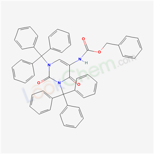 benzyl N-(2,4-dioxo-1,3-ditrityl-pyrimidin-5-yl)carbamate cas  18592-34-2