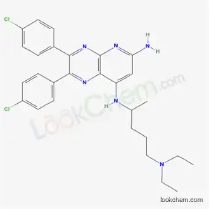 Molecular Structure of 21271-77-2 (2,3-bis(4-chlorophenyl)-N~8~-[5-(diethylamino)pentan-2-yl]pyrido[2,3-b]pyrazine-6,8-diamine)