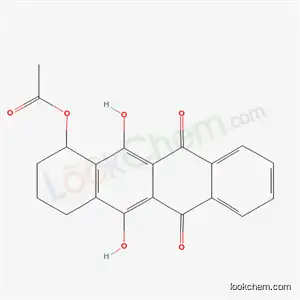 Molecular Structure of 58976-98-0 (5,12-dihydroxy-6,11-dioxo-1,2,3,4,6,11-hexahydrotetracen-1-yl acetate)