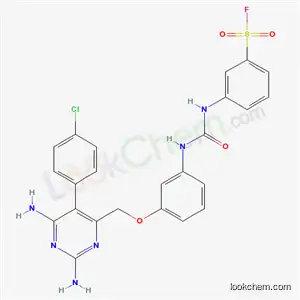 3-{[(3-{[2,6-diamino-5-(4-chlorophenyl)pyrimidin-4-yl]methoxy}phenyl)carbamoyl]amino}benzenesulfonyl fluoride