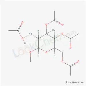 beta-D-Glucopyranoside, methyl 2-[(acetyloxy)mercurio]-2-deoxy-, triacetate