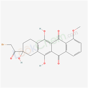 8-(2-bromoacetyl)-6,8,11-trihydroxy-1-methoxy-9,10-dihydro-7H-tetracene-5,12-dione cas  63626-06-2