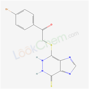 1-(4-bromophenyl)-2-[(5-sulfanylidene-3,4,7,9-tetrazabicyclo[4.3.0]nona-1,6,8-trien-2-yl)sulfanyl]ethanone cas  4855-40-7