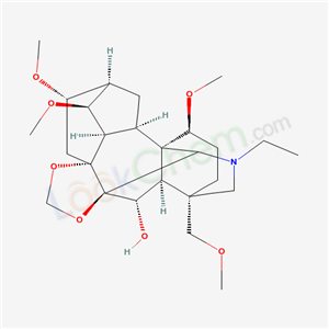 Aconitan-6-ol,20-ethyl-1,14,16-trimethoxy-4- (methoxymethyl)-7,8-[methylenebis(oxy)]-,(1R,- 6â,14R,16â)- 