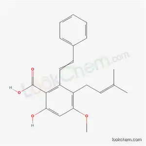 3-ヒドロキシ-5-メトキシ-6-プレニルスチルベン-2-カルボン酸