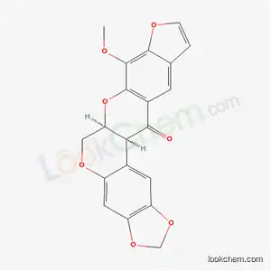 Molecular Structure of 42485-00-7 ((6aS,13aS)-8-methoxy-6a,13a-dihydro[1,3]dioxolo[6,7]chromeno[3,4-b]furo[3,2-g]chromen-13(6H)-one)
