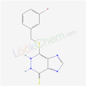 2-[(3-fluorophenyl)methylsulfanyl]-3,4,7,9-tetrazabicyclo[4.3.0]nona-1,6,8-triene-5-thione cas  3438-87-7