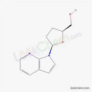 Molecular Structure of 134440-24-7 ([(2S,5R)-5-(1H-pyrrolo[2,3-b]pyridin-1-yl)tetrahydrofuran-2-yl]methanol)