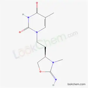 Molecular Structure of 131652-76-1 (1-{2-[(2Z,4R)-2-imino-3-methyl-1,3-oxazolidin-4-yl]ethyl}-5-methylpyrimidine-2,4(1H,3H)-dione)
