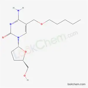 Molecular Structure of 133697-52-6 (4-amino-1-[(2R,5S)-5-(hydroxymethyl)tetrahydrofuran-2-yl]-5-[(pentyloxy)methyl]pyrimidin-2(1H)-one)