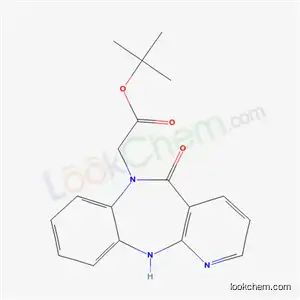 Molecular Structure of 133626-57-0 (tert-butyl (5-oxo-5,11-dihydro-6H-pyrido[2,3-b][1,5]benzodiazepin-6-yl)acetate)