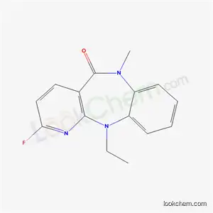 Molecular Structure of 133626-74-1 (11-ethyl-2-fluoro-6-methyl-6,11-dihydro-5H-pyrido[2,3-b][1,5]benzodiazepin-5-one)