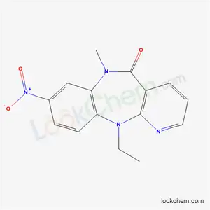 Molecular Structure of 133626-75-2 (11-ethyl-6-methyl-8-nitro-6,11-dihydro-5H-pyrido[2,3-b][1,5]benzodiazepin-5-one)
