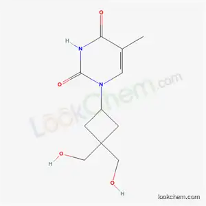 Molecular Structure of 138420-48-1 (1-[3,3-bis(hydroxymethyl)cyclobutyl]-5-methylpyrimidine-2,4(1H,3H)-dione)