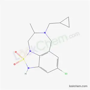 Molecular Structure of 136722-88-8 (9-chloro-6-(cyclopropylmethyl)-5-methyl-4,5,6,7-tetrahydro-1H-[1,2,5]thiadiazolo[4,3,2-jk][1,4]benzodiazepine 2,2-dioxide)