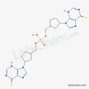 Molecular Structure of 19083-33-1 (bis{[3-(6-thioxo-3,6-dihydro-9H-purin-9-yl)cyclopentyl]methyl} hydrogen phosphate)