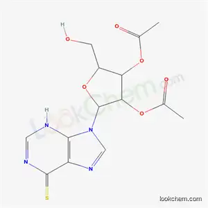 Molecular Structure of 19083-22-8 (9-(2,3-di-O-acetylpentofuranosyl)-3,9-dihydro-6H-purine-6-thione)