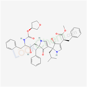 methyl (2R)-2-[(5S)-5-[(5S)-5-benzyl-5-[(2S,3S)-2-hydroxy-3-[[(3S)-oxolan-3-yl]oxycarbonylamino]-4-phenylbutyl]-4-oxo-1H-pyrrol-3-yl]-5-(2-methylpropyl)-4-oxo-1H-pyrrol-3-yl]-3-phenylpropanoate