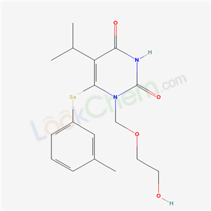 1-((2-HYDROXYETHOXY)METHYL)-6-((3-METHYLPHENYL)SELENENYL)-5-METHYLETHYLURACILCAS