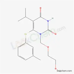 1-[(2-hydroxyethoxy)methyl]-6-[(3-methylphenyl)selanyl]-5-(propan-2-yl)pyrimidine-2,4(1H,3H)-dione