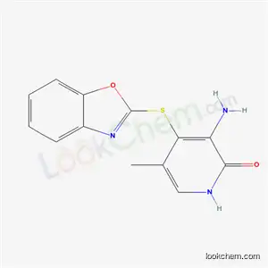 Molecular Structure of 172469-97-5 (3-amino-4-(1,3-benzoxazol-2-ylsulfanyl)-5-methylpyridin-2(1H)-one)