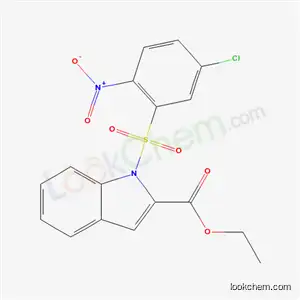 에틸 1-(5-클로로-2-니트로-페닐)술포닐인돌-2-카르복실레이트
