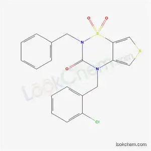 Molecular Structure of 214916-26-4 (2-benzyl-4-(2-chlorobenzyl)-2H-thieno[3,4-e][1,2,4]thiadiazin-3(4H)-one 1,1-dioxide)