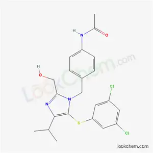 Molecular Structure of 178980-10-4 (N-[4-({5-[(3,5-dichlorophenyl)sulfanyl]-2-(hydroxymethyl)-4-(1-methylethyl)-1H-imidazol-1-yl}methyl)phenyl]acetamide)