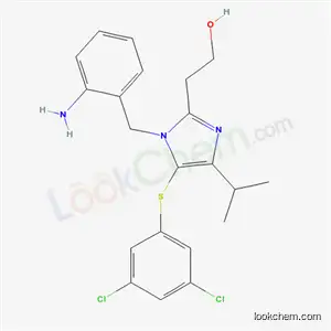 Molecular Structure of 178980-37-5 (2-[1-(2-aminobenzyl)-5-[(3,5-dichlorophenyl)sulfanyl]-4-(1-methylethyl)-1H-imidazol-2-yl]ethanol)